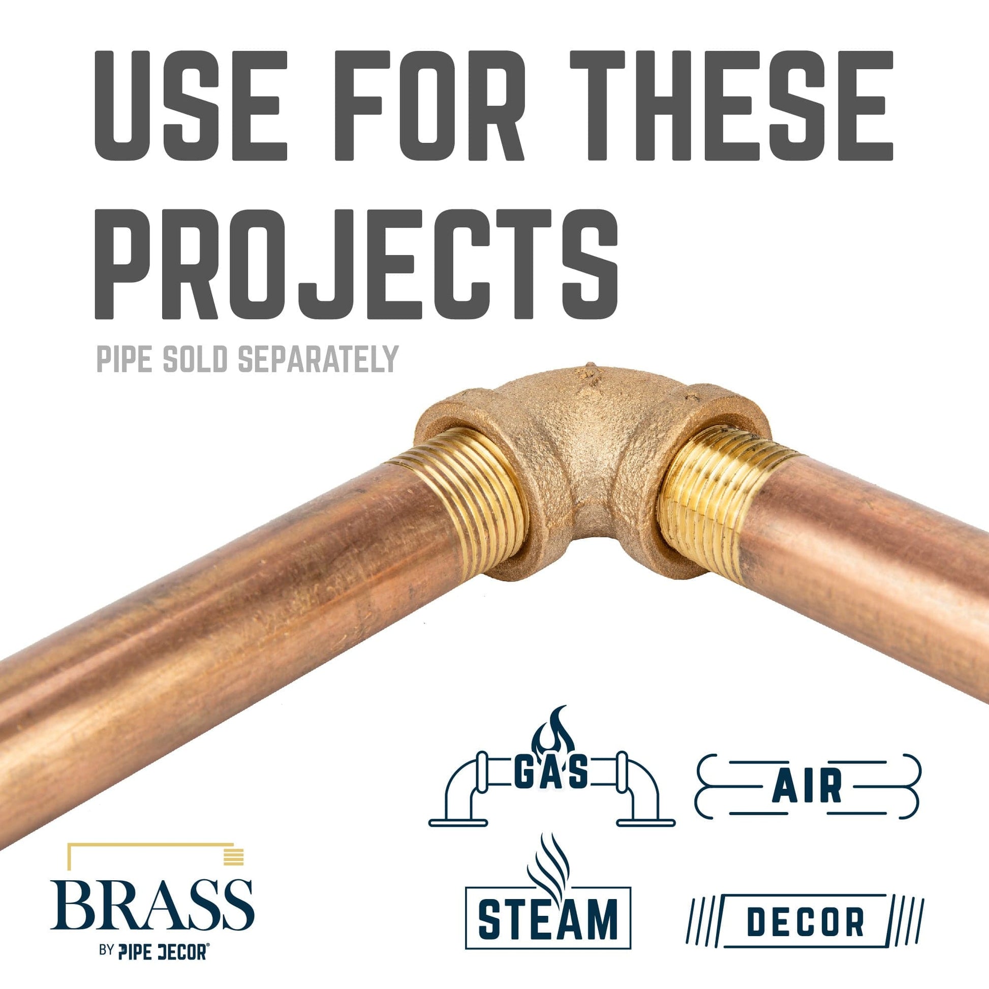 3/4 in. Red Brass 90 Degree Elbow PIPE DECOR