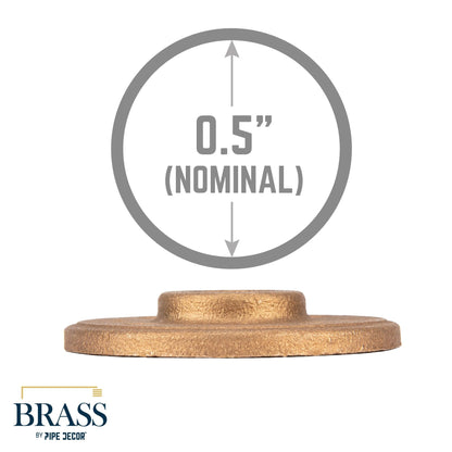 1/2 in. Red Brass Flange PIPE DECOR