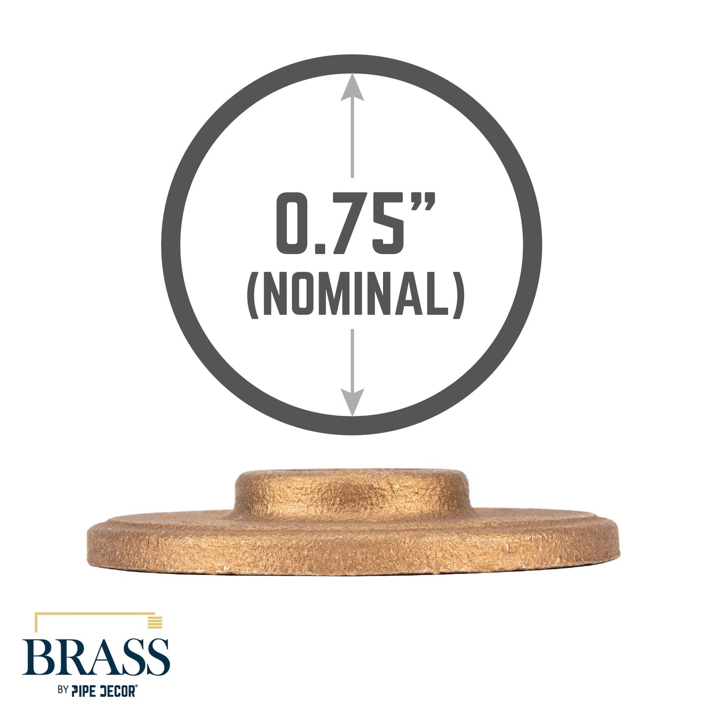 3/4 in. Red Brass Flange PIPE DECOR
