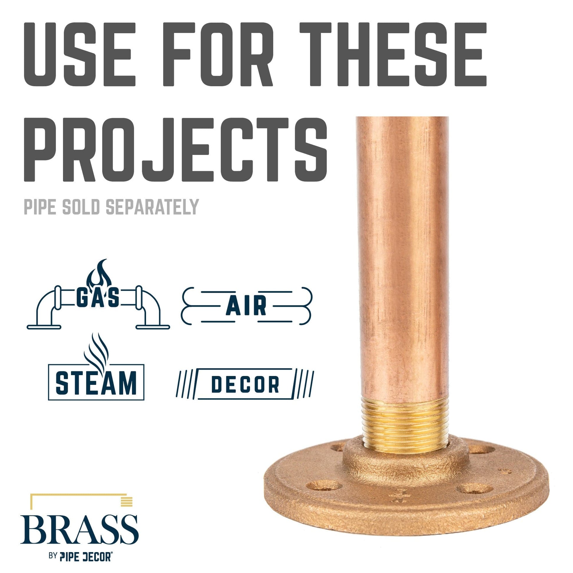 3/4 in. Red Brass Flange PIPE DECOR