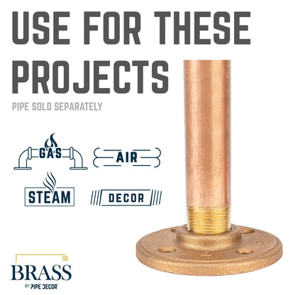 3/4 in. Red Brass Flange PIPE DECOR