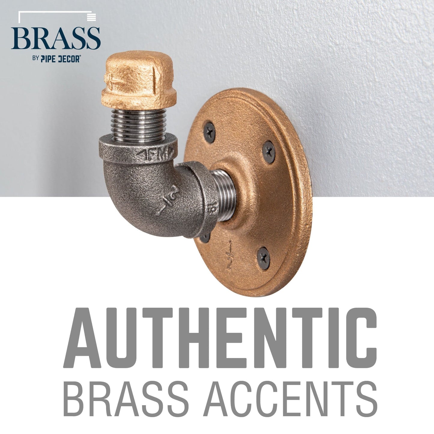 3/4 in. Red Brass Flange PIPE DECOR