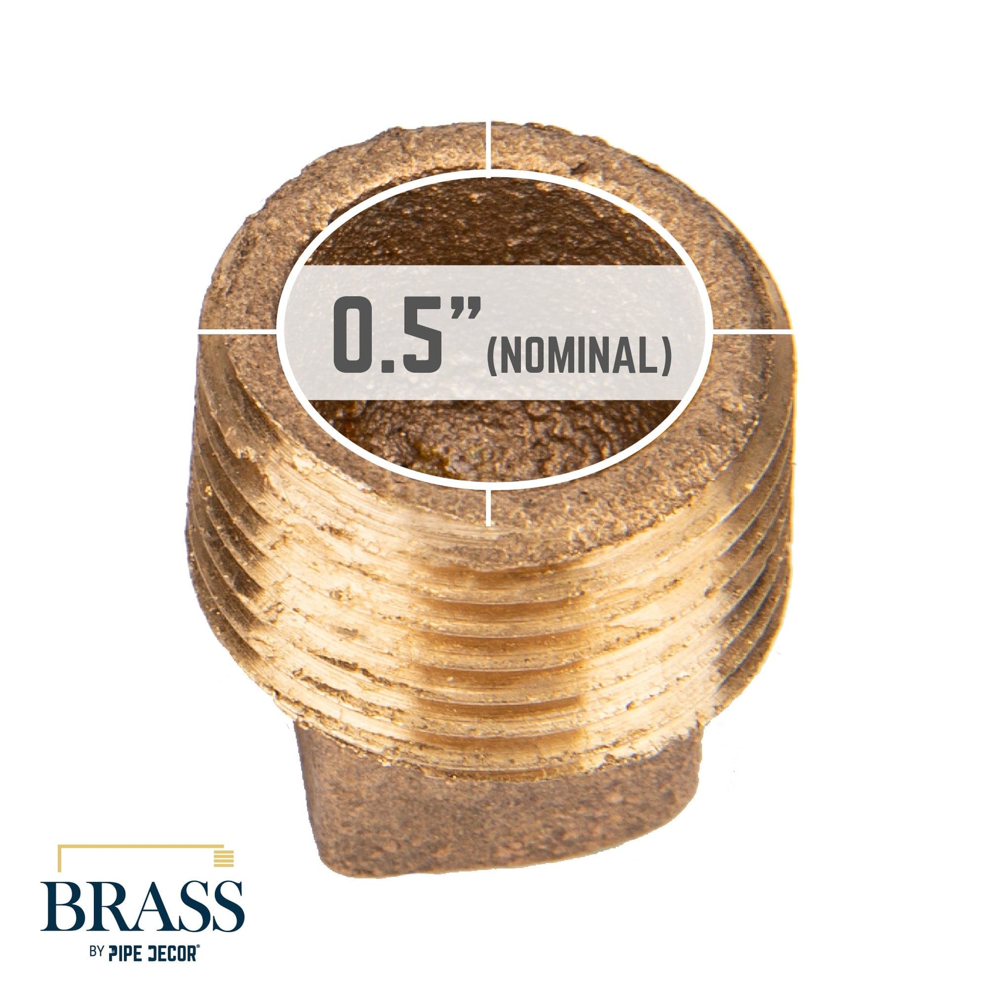 1/2 in. Red Brass Plug PIPE DECOR