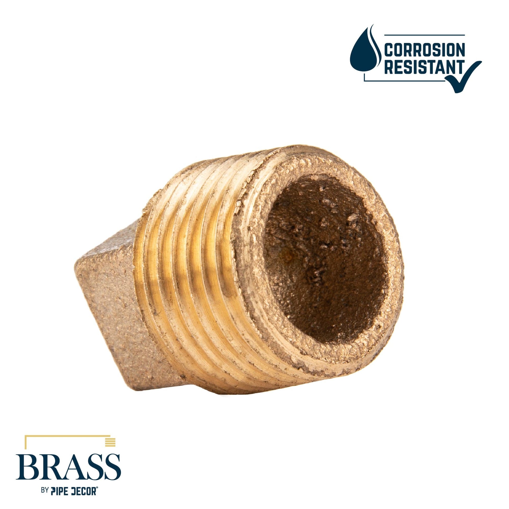 1/2 in. Red Brass Plug PIPE DECOR