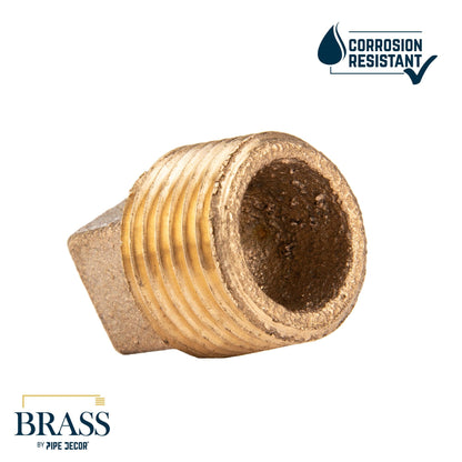 1/2 in. Red Brass Plug PIPE DECOR
