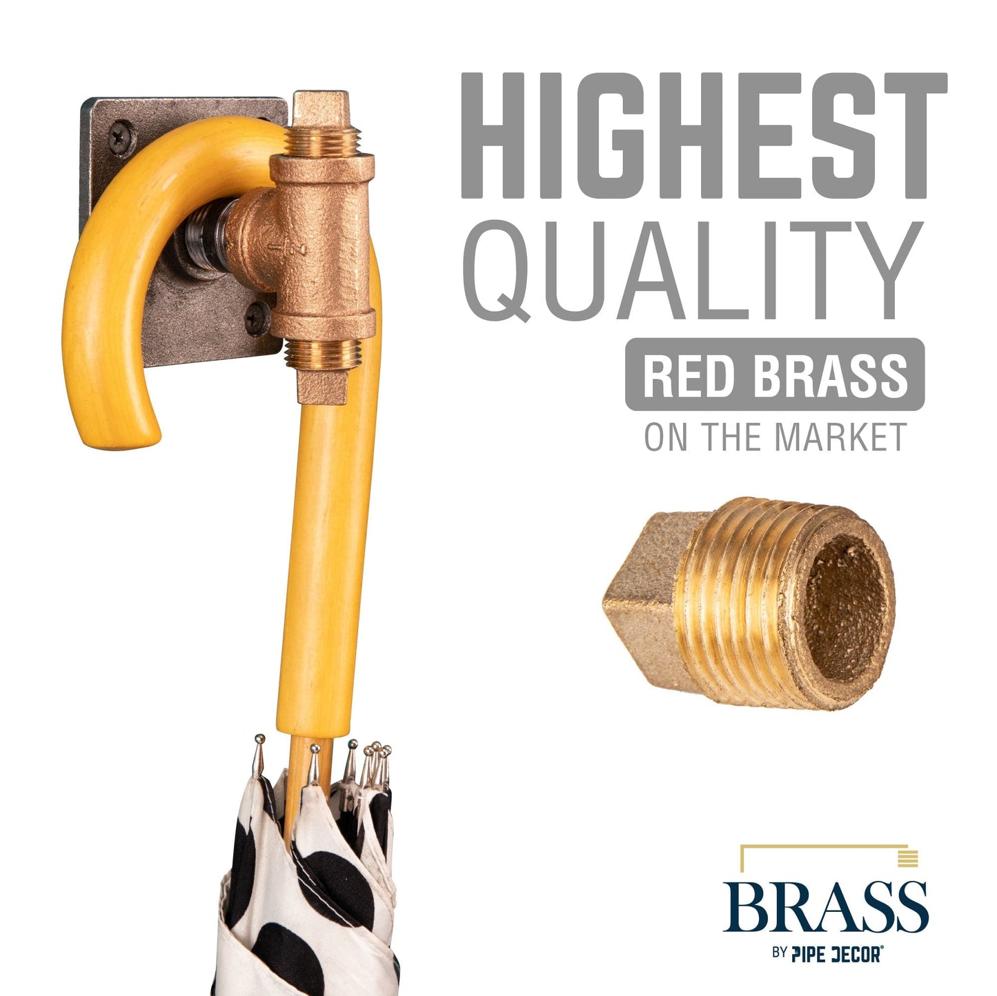 1/2 in. Red Brass Plug PIPE DECOR
