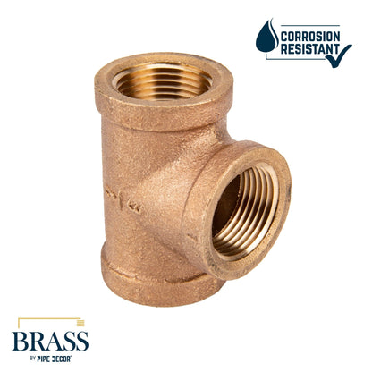 3/4 in. Red Brass Tee PIPE DECOR