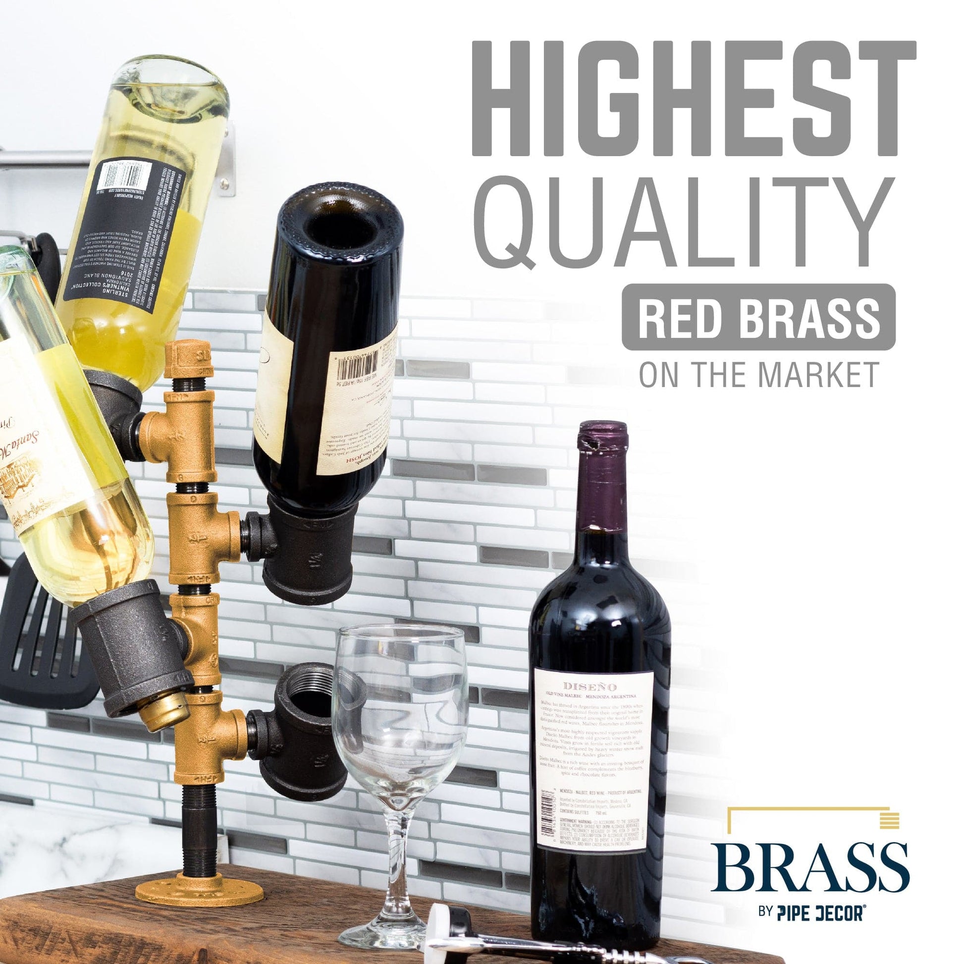 3/4 in. Red Brass Tee PIPE DECOR