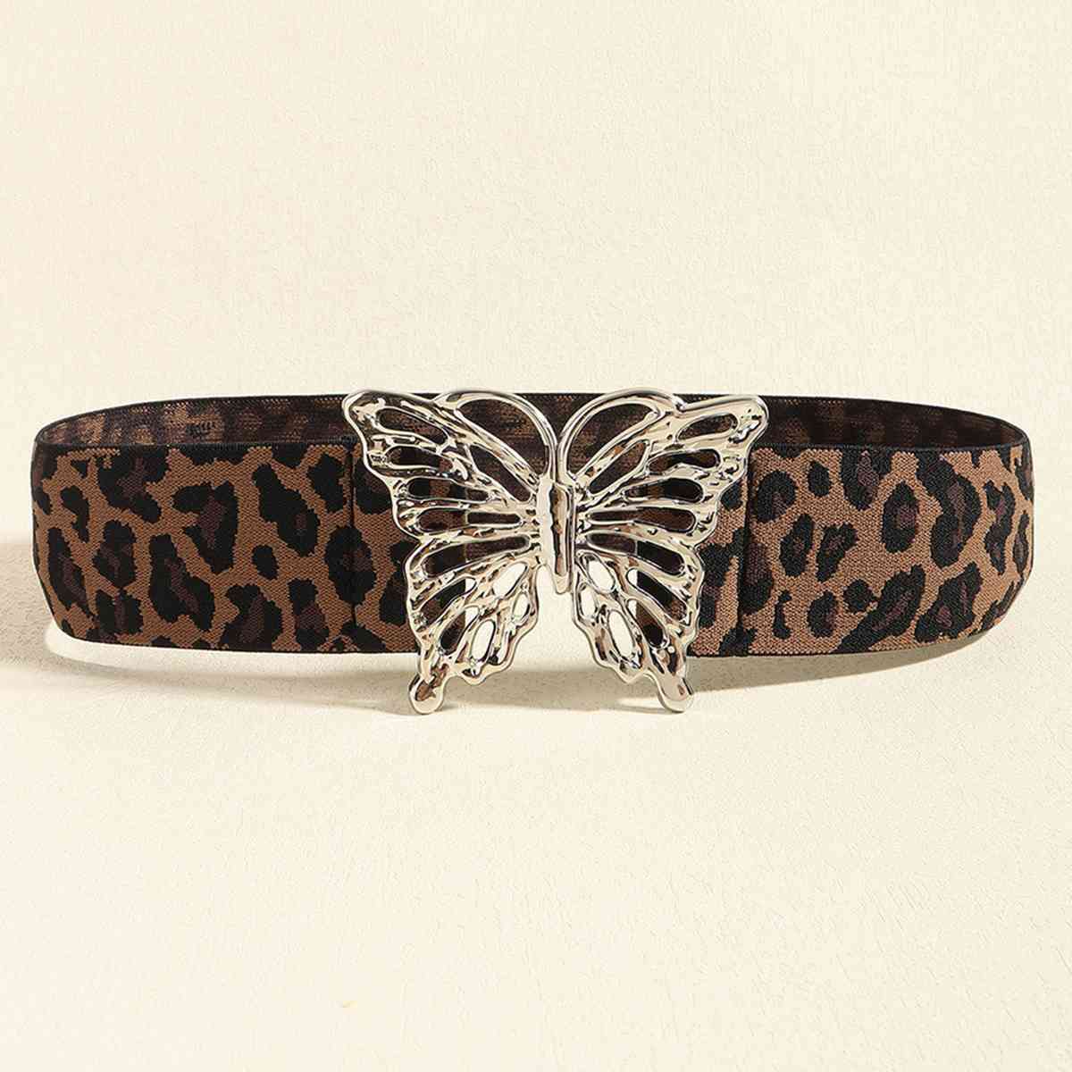 Butterfly Alloy Buckle Elastic Belt See size chart under “more details” The Fashion Celestial