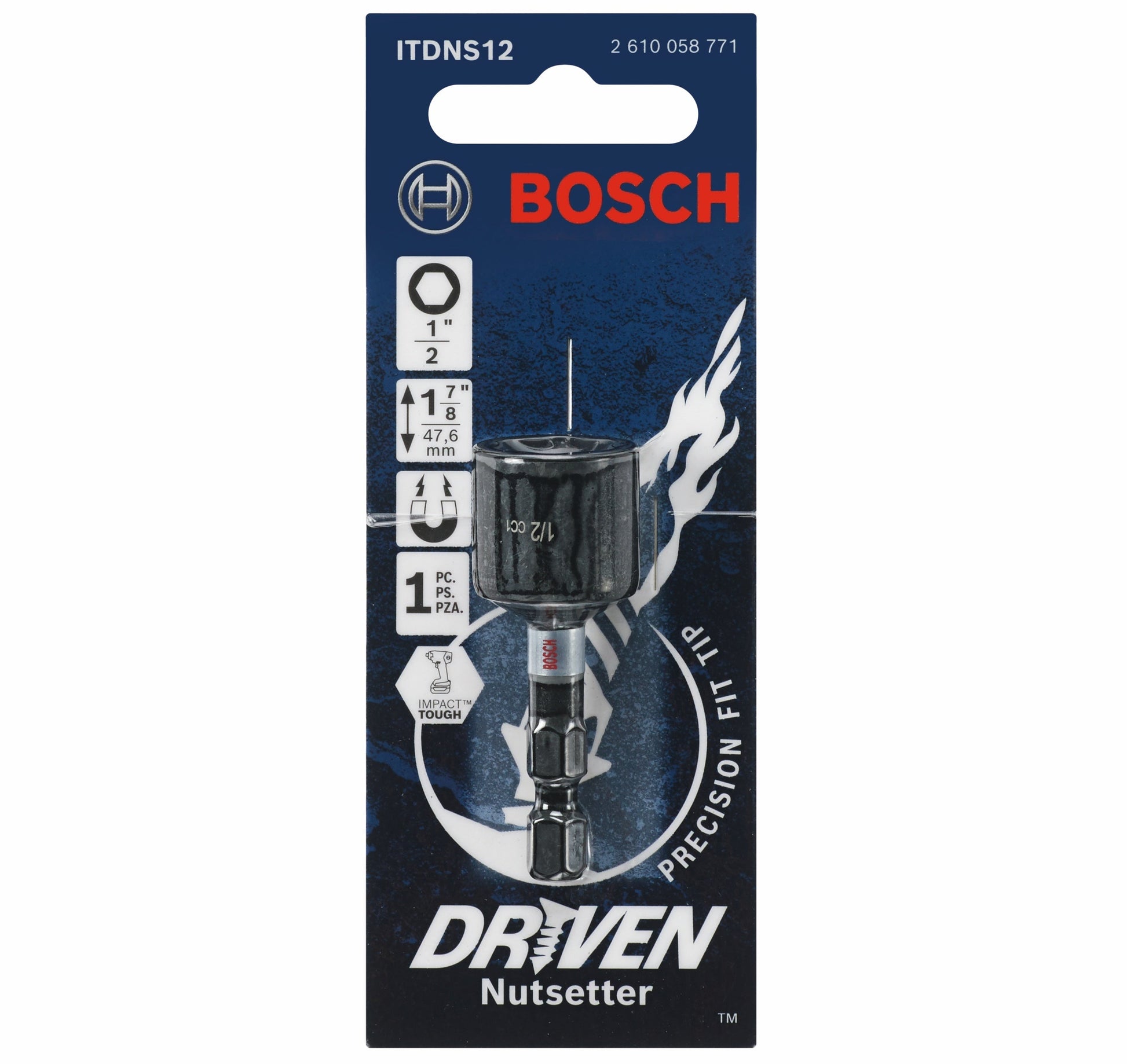 BOSCH ITDNS12 Driven 1/2 In. x 1-7/8 In. Impact Nutsetter VM Hardware