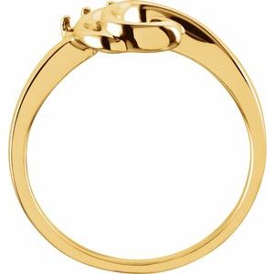 14K Yellow 1/8 CTW Natural Diamond Wrap-Style Enhancer Ring Ethereal Legacy Boutiques