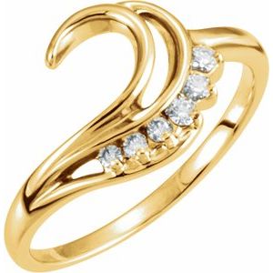 14K Yellow 1/8 CTW Natural Diamond Wrap-Style Enhancer Ring Ethereal Legacy Boutiques