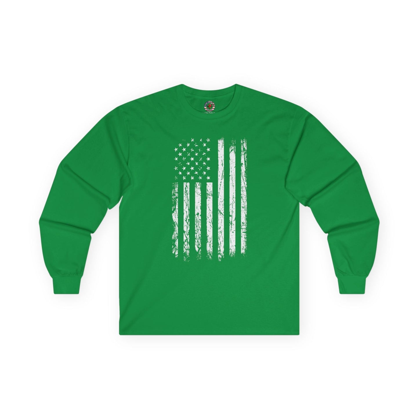 American Grunge Flag Long Sleeve Tee The Devil's Pickle