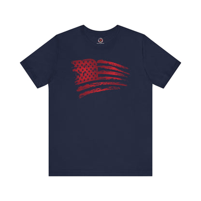 Red American Flag T-Shirt The Devil's Pickle