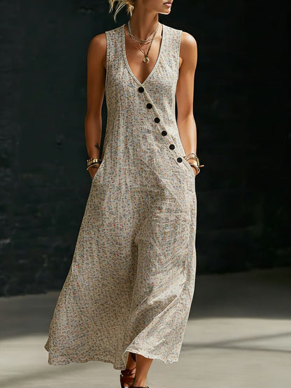 Women’s V-Neck Cross-Over Shirt and Wide-Leg Pants Set FitiqueFit