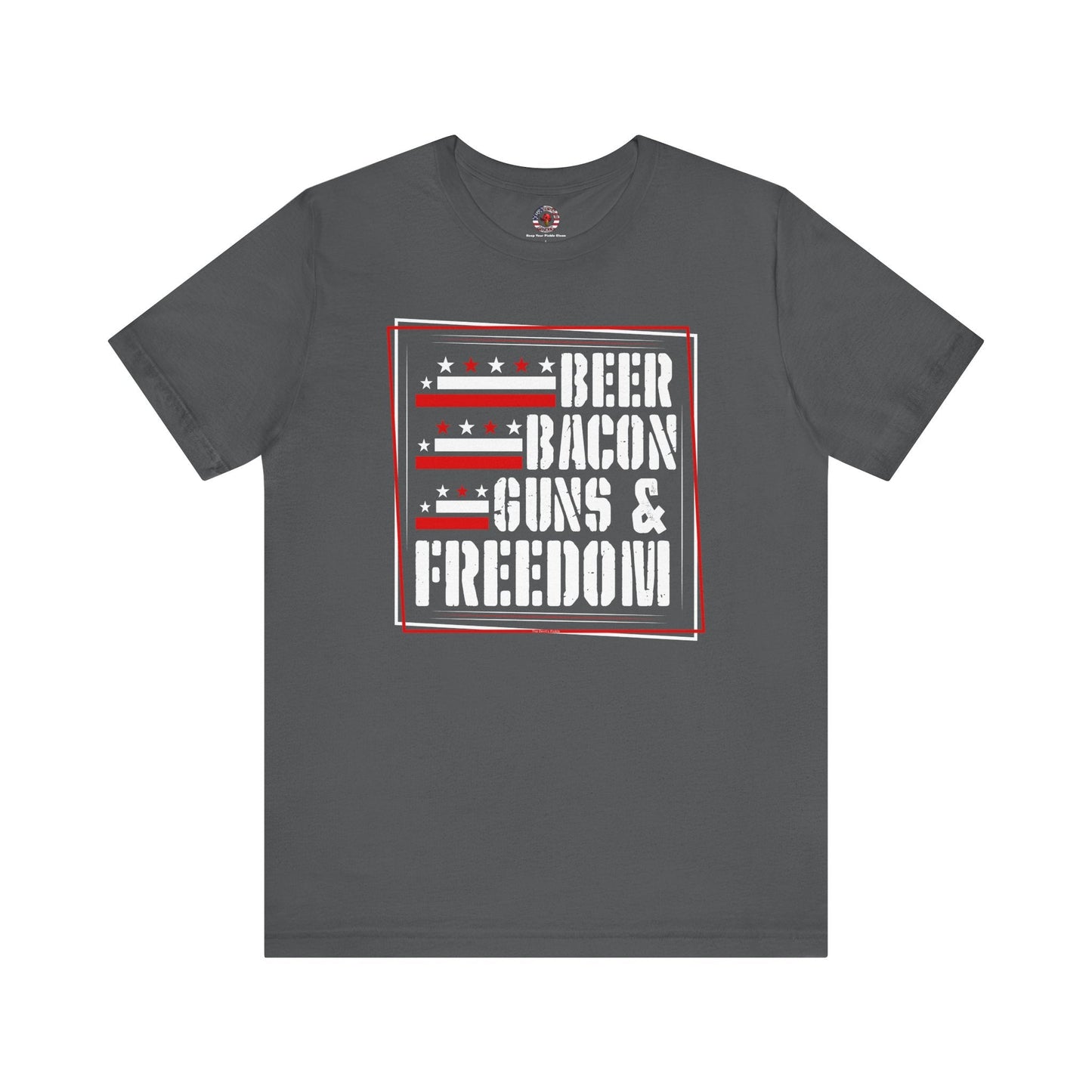 Beer Bacon Guns and Freedom T-Shirt The Devil's Pickle