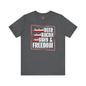 Beer Bacon Guns and Freedom T-Shirt The Devil's Pickle