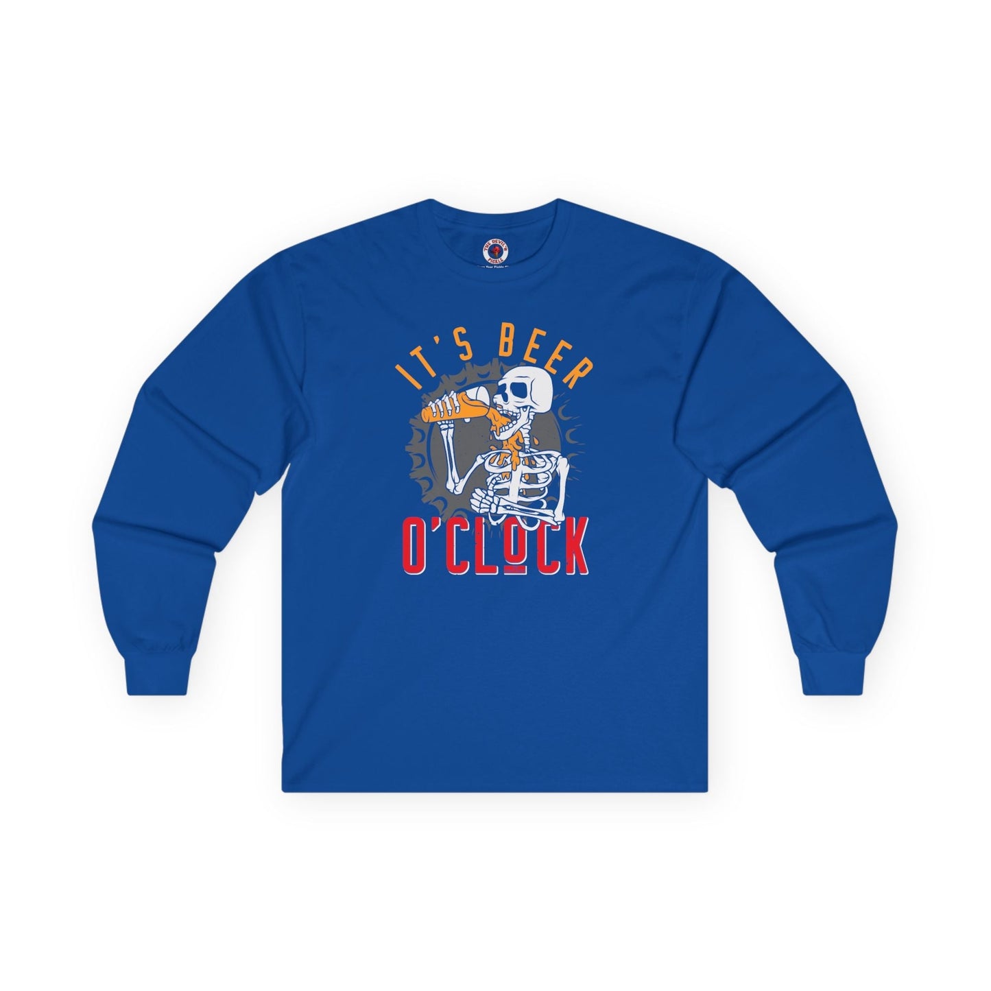 It's Beer O'Clock Skeleton Long Sleeve Tee The Devil's Pickle