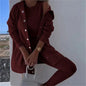 Women's Fashion Sports And Leisure Hooded Sweater Vest Pants Three-piece Set See size chart under “more details” The Fashion Celestial