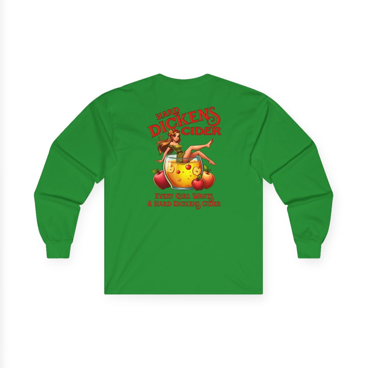 Hard Dickens Cider Front/Back Long Sleeve Tee The Devil's Pickle