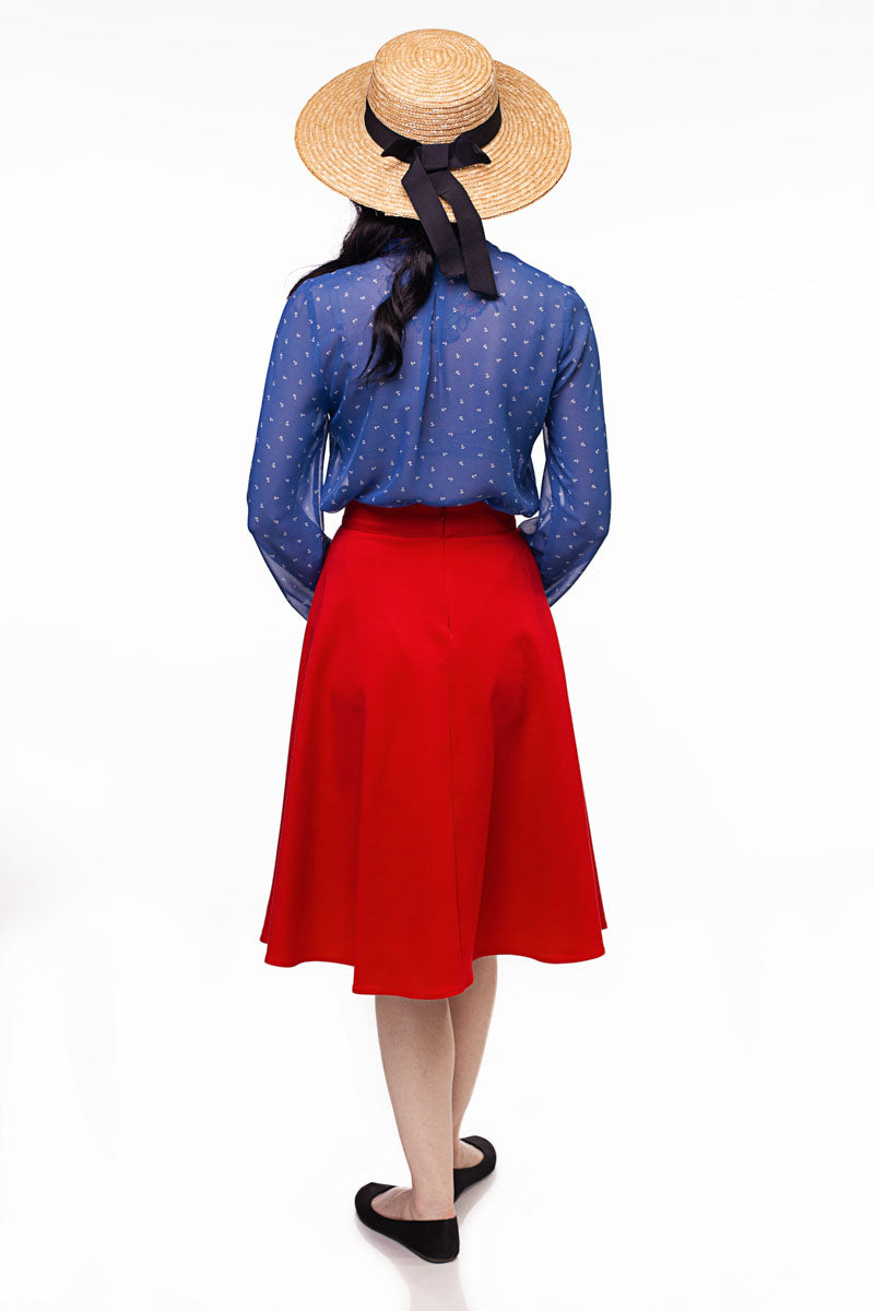 Charlotte Skirt in Red Retrolicious