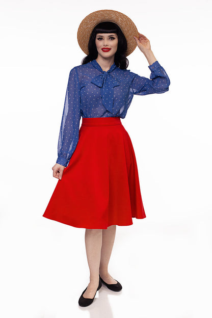 Charlotte Skirt in Red Retrolicious