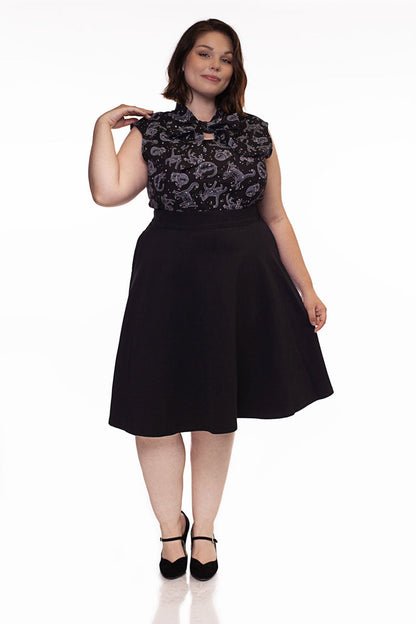 Charlotte Nova Skirt in Black Retrolicious