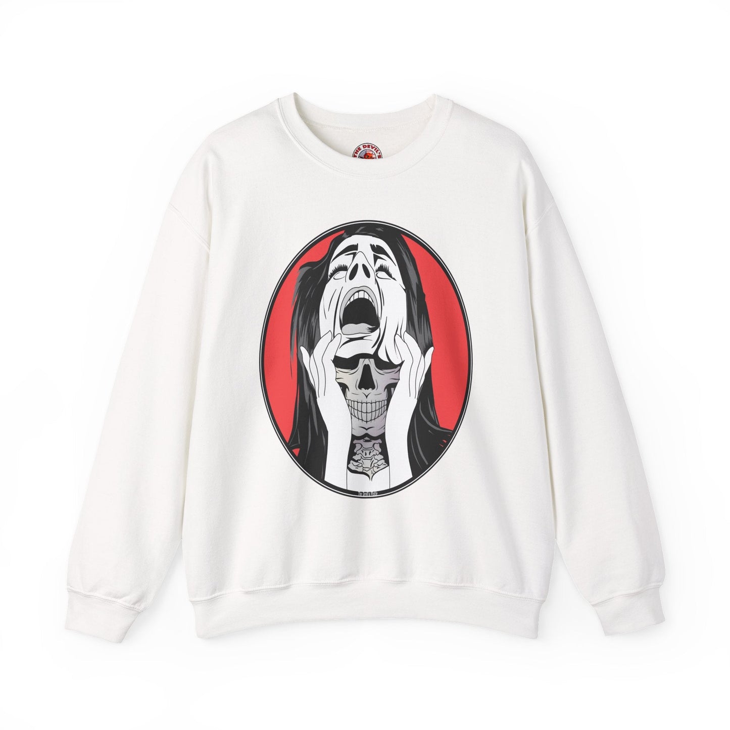Skull Woman Crewneck Sweatshirt The Devil's Pickle