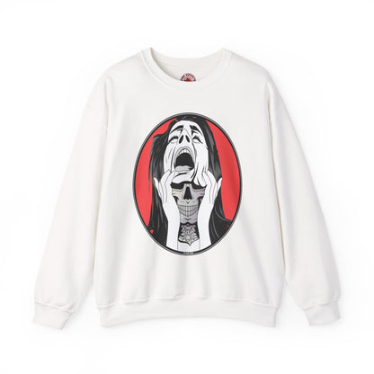 Skull Woman Crewneck Sweatshirt The Devil's Pickle