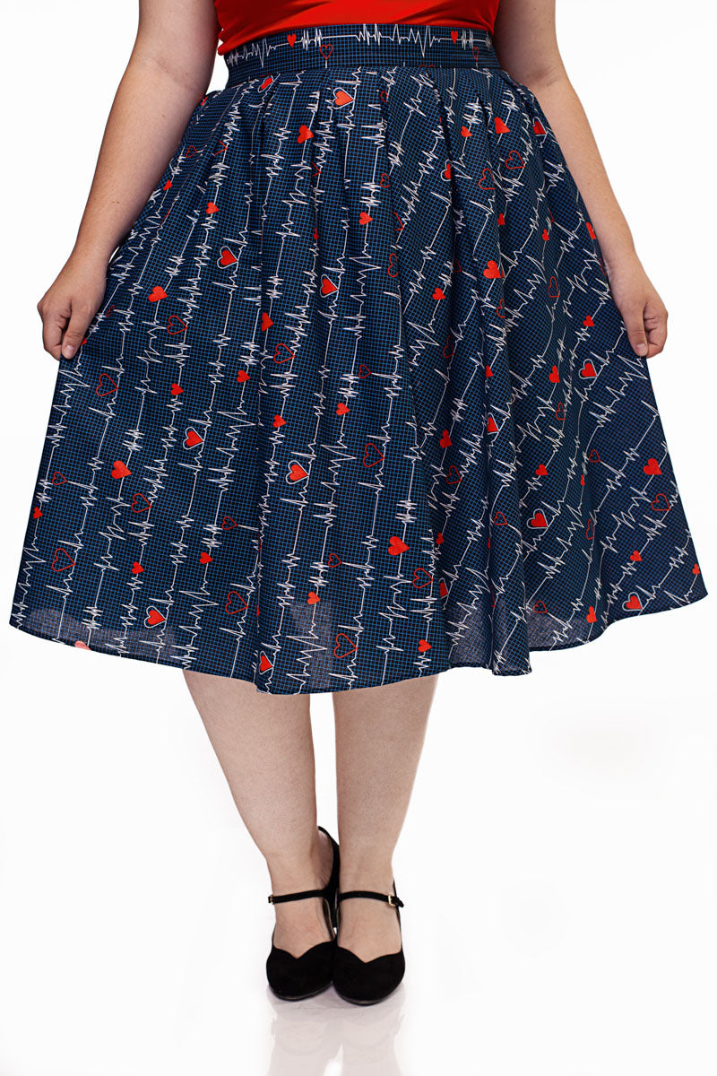 Doris Skirt in Heartbreaker - Small only Retrolicious