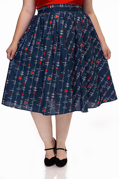 Doris Skirt in Heartbreaker - Small only Retrolicious