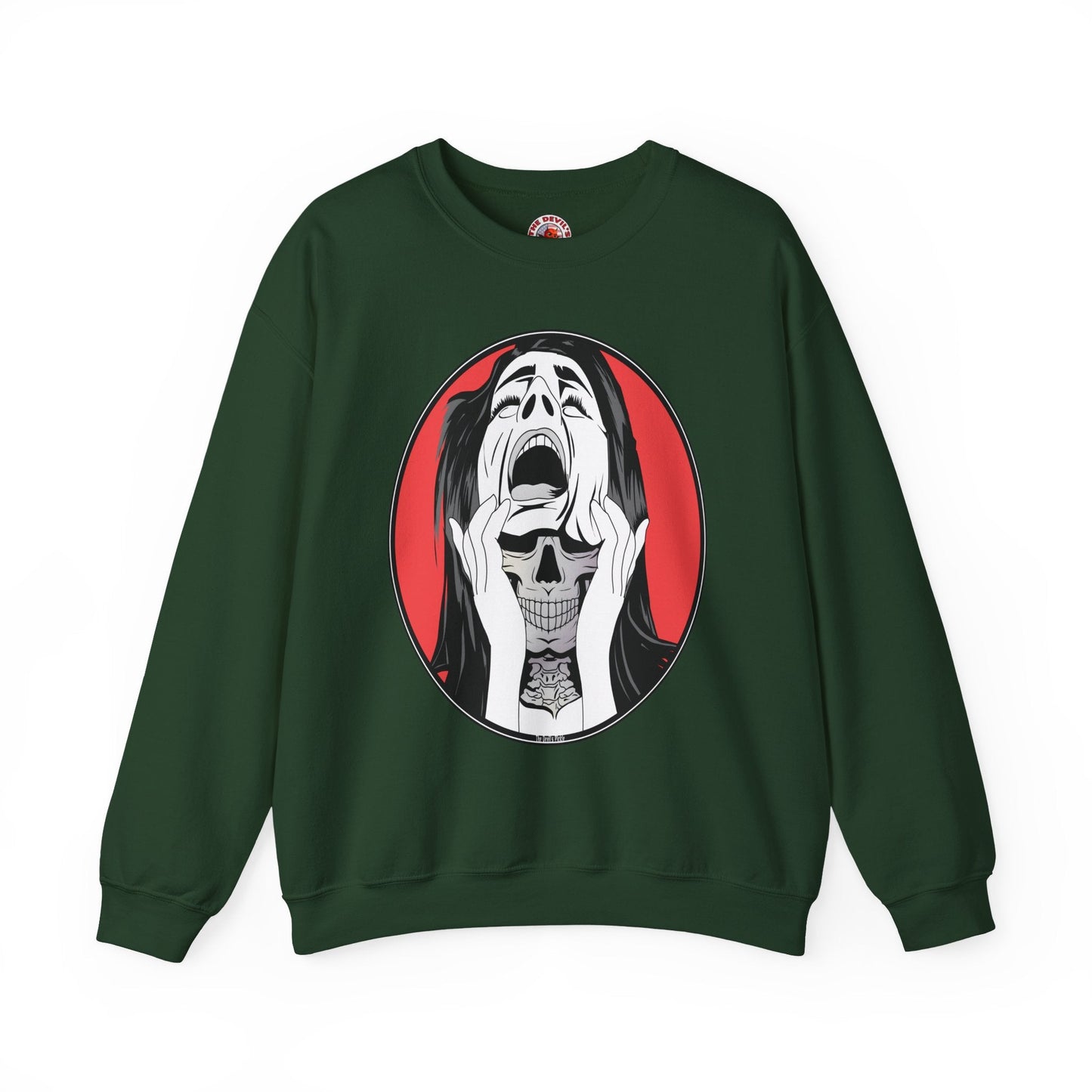 Skull Woman Crewneck Sweatshirt The Devil's Pickle