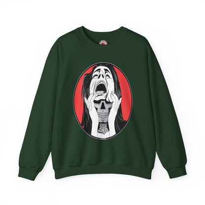 Skull Woman Crewneck Sweatshirt The Devil's Pickle