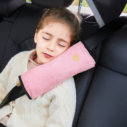 1pc Car Automotive Seat Belt Cover Shoulder Cover Seat Belt Holder Cute Lengthened And Thickened Plush Safety Belt Shoulder Cover, Car Safety Shoulder Guard, Seat Belt Adjustment Retainer, Anti-Strangle Neck Seat Belt NovaCart