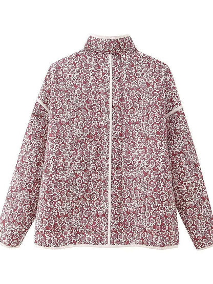 Plus Size Stand Collar Quilted Floral Cotton Coat Jacket Women See size chart under “more details” The Fashion Celestial