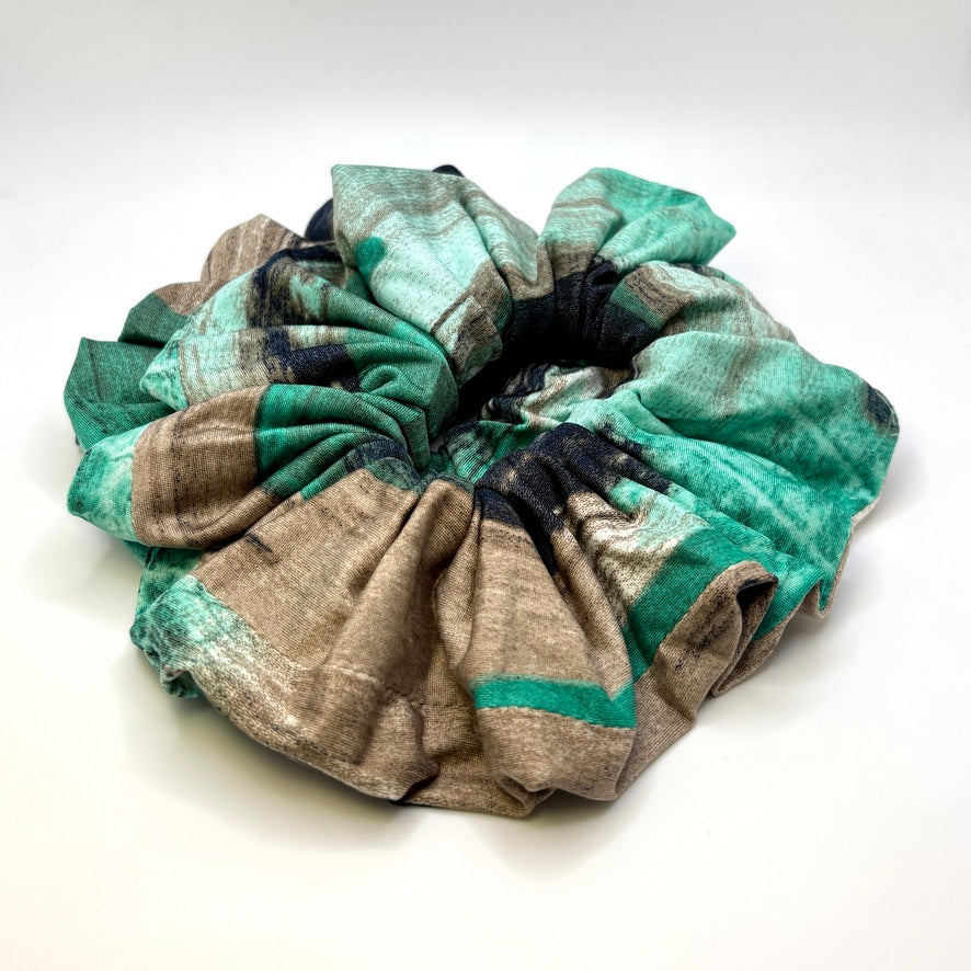 Teal Marble Scrunchie Enchanted Scrunch