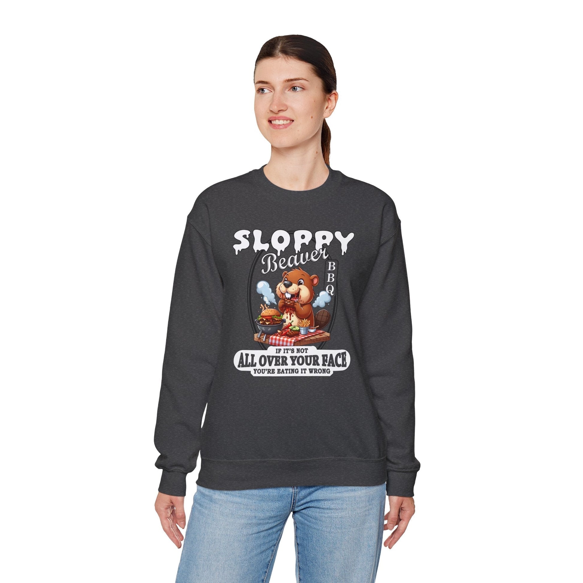 Sloppy Beaver BBQ Crewneck Sweatshirt The Devil's Pickle