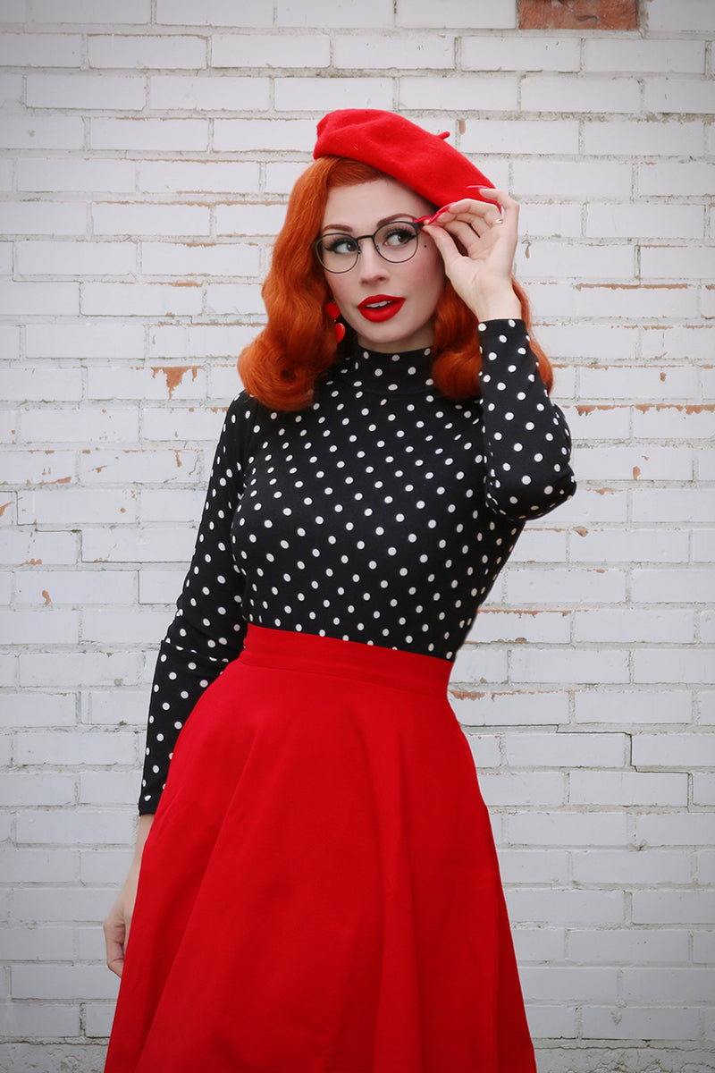 Charlotte Skirt in Red Retrolicious