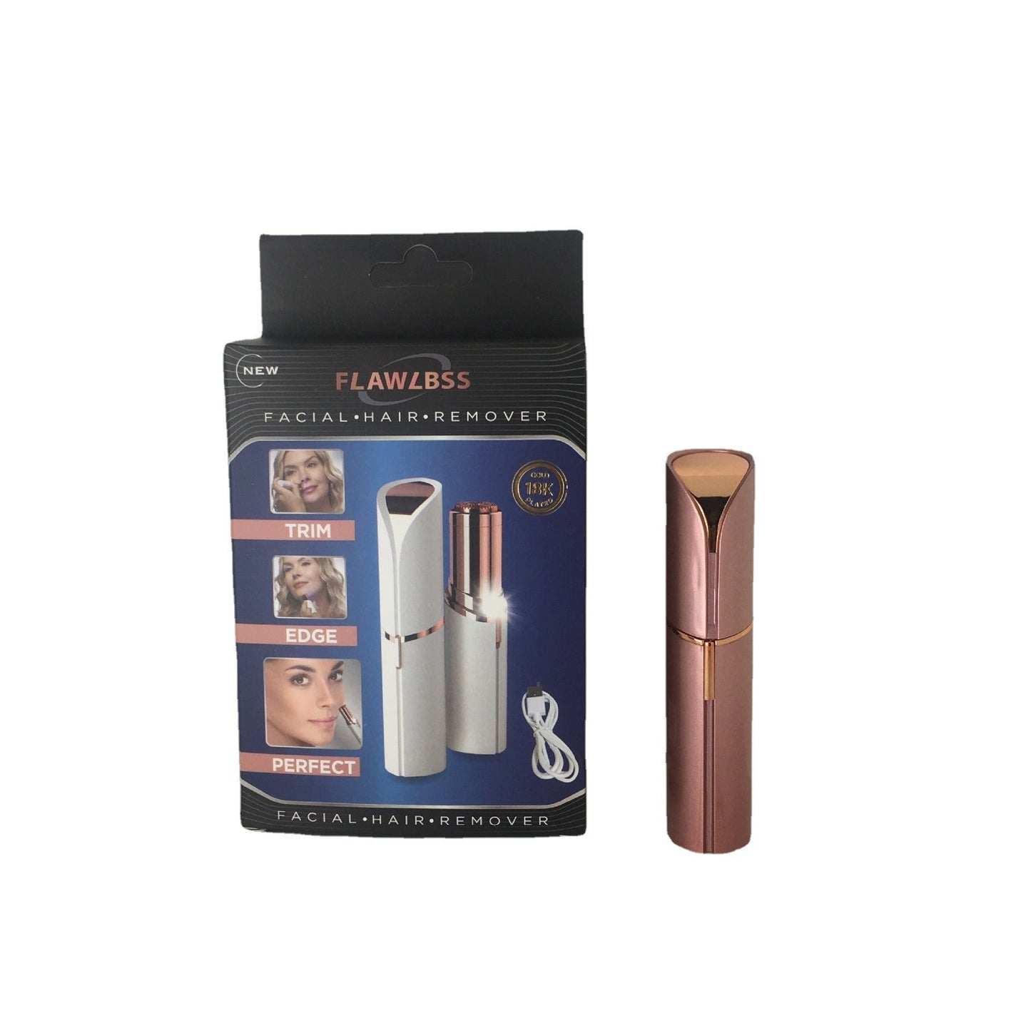 Lipstick eyebrow trimmer, women's shaver, hair remover, electric eyebrow trimmer, charging eyebrow trimmer, hair scraper