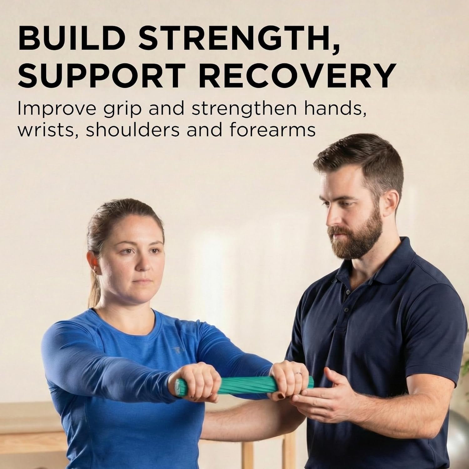 Flexbar, Tennis Elbow Therapy Bar, Relieve Tendonitis Pain & Improve Grip Strength, Resistance Bar for Golfers Elbow & Tendinitis, Green, Medium, Intermediate