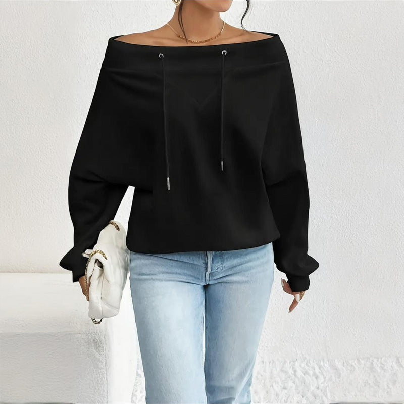 Plus Size Off Shoulder Pullover FitiqueFit