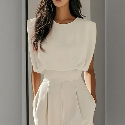 Women’s wide-leg short sleeve jumpsuit FitiqueFit