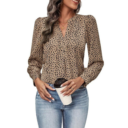 Wild West Leopard Print Top – Trendy Long Sleeved Cowgirl Top for Stylish Women Country in My Heart