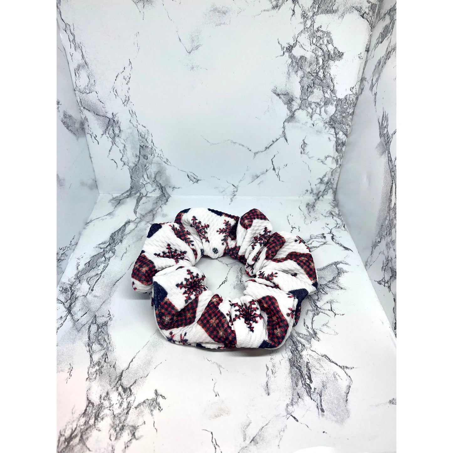 Mini Red Stocking Christmas Bullet Scrunchie Enchanted Scrunch