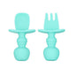 Children's Tableware Baby Dishes Set Silicone Fork Spoon Set