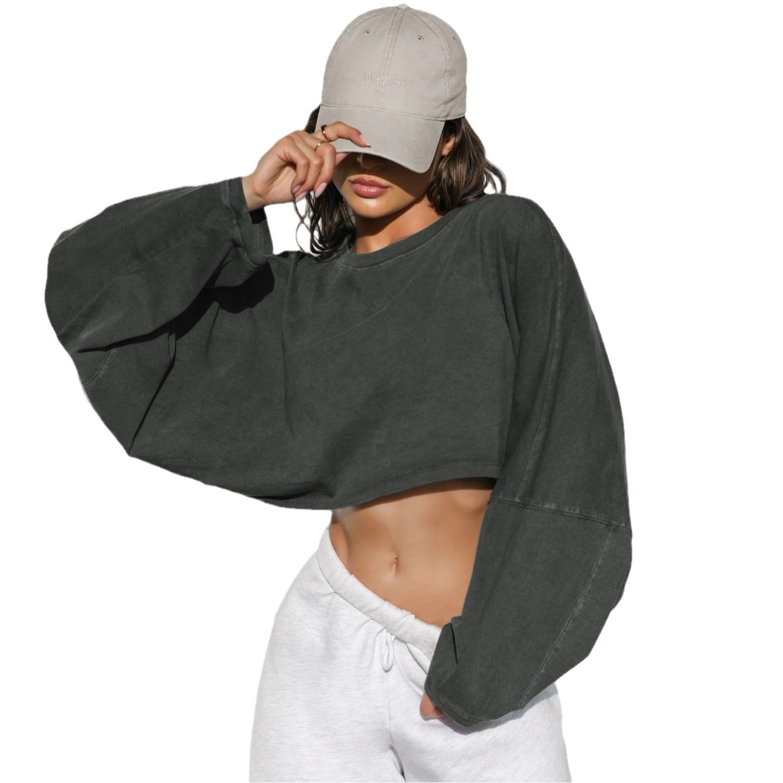Active Comfort Long Sleeved Sweatshirt Crop Top Country in My Heart