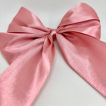 Pink Silk Double Bow Enchanted Scrunch