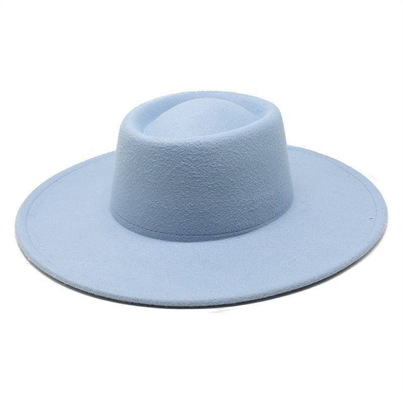 Ella Wide Brim Wool Jazz Hat – Stylish Felt Hat in 16 Colors Country in My Heart