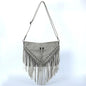 Trendy Riveted Tassel Shoulder Bag – Stylish and Practical Handbag with Tassels and Rivets Country in My Heart