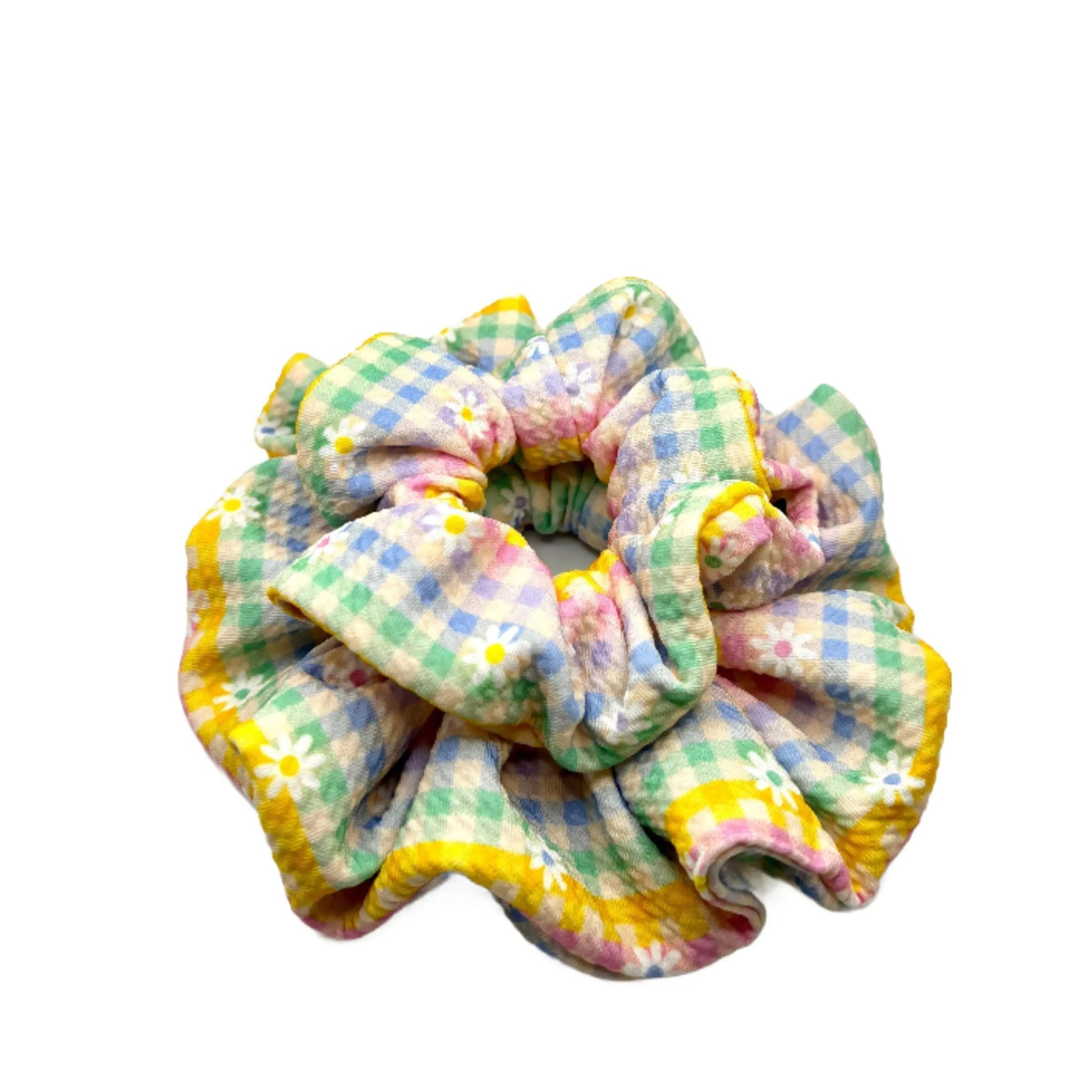 Spring Gingham Flower Mommy & Me Scrunchie Set Enchanted Scrunch